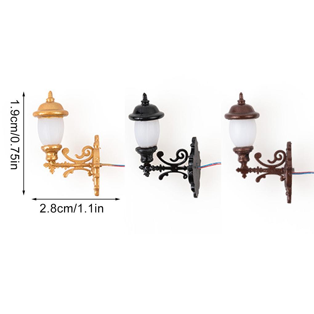 Garden Lights Waterproof Outdoor LED Metal Lamppost Train Street Decorations Miniature Toys Hanging Lamps for Pathway