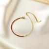 Luxury Exquisite Geometric Square Colored Zircon Stainless Steel Paperclip Chain Bracelets for Women Trend Jewelry Does Not Fade