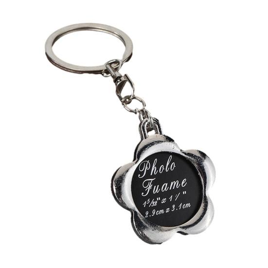 

Keychain Pendant Zinc Alloy Texture Photo Frame Charm Lightweight Portable Key Holder Backpack Bag Accessory G