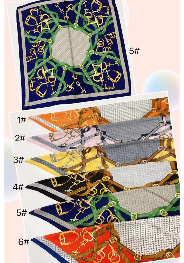 European and American silk scarves retro-printed paisley pattern 71 square scarf bag head versatile scarf