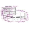 VidaXL Lit bibliothèque sans matelas blanc 160x200 cm bois pin massif 3322697