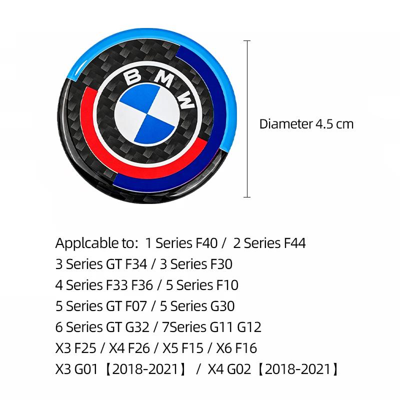 1Pcs Car Multimedia Knob Button Cover Sticker Accessories For BMW G80 G06 G07 G42 G14 G15 G16 F82 F20 F21 F83 M2 M3 M4 M5 M8 F95 SO0