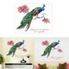 Colorful Peacock On Tree Branch Wall Stickers Living Room Bedroom Decoration Background Mural Home Art Decals Removable Poster