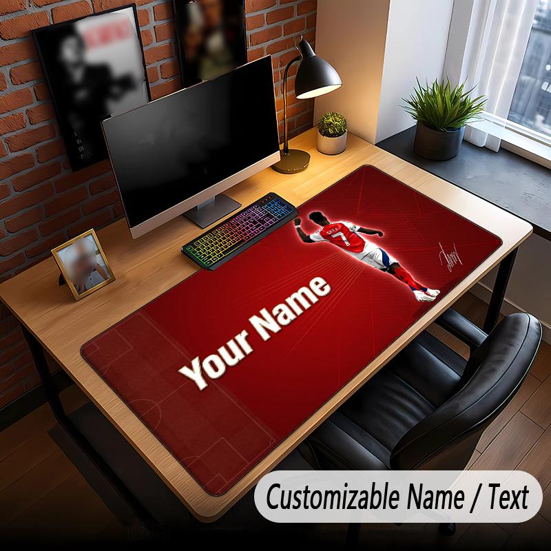 Large Mouse Pad Bukayo Saka Print Custom Name Text Desk Mat for Office Gaming