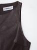 2025 Autumn/Winter Women's European & American Style Leather Effect Jumpsuit Puffy Dress