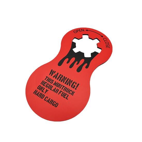 HARD CARGO Fuel Red with Black Compatible with All Current Prevents Fuel Filler for Light HARD CARGO Flap, Lettering, Vehicles, Dripping, Trucks,