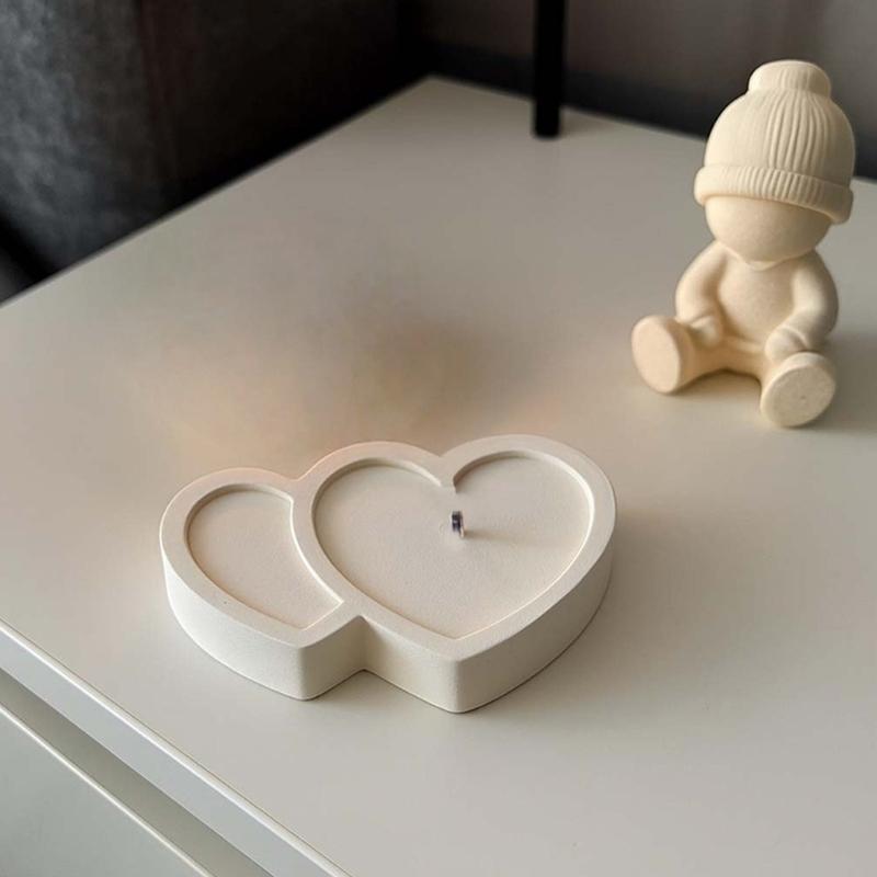Heart Shape Silicone Candle Molds Heat Resistant for Making Candle Soap Chocolate Valentine's Day Gift and Resin Casting