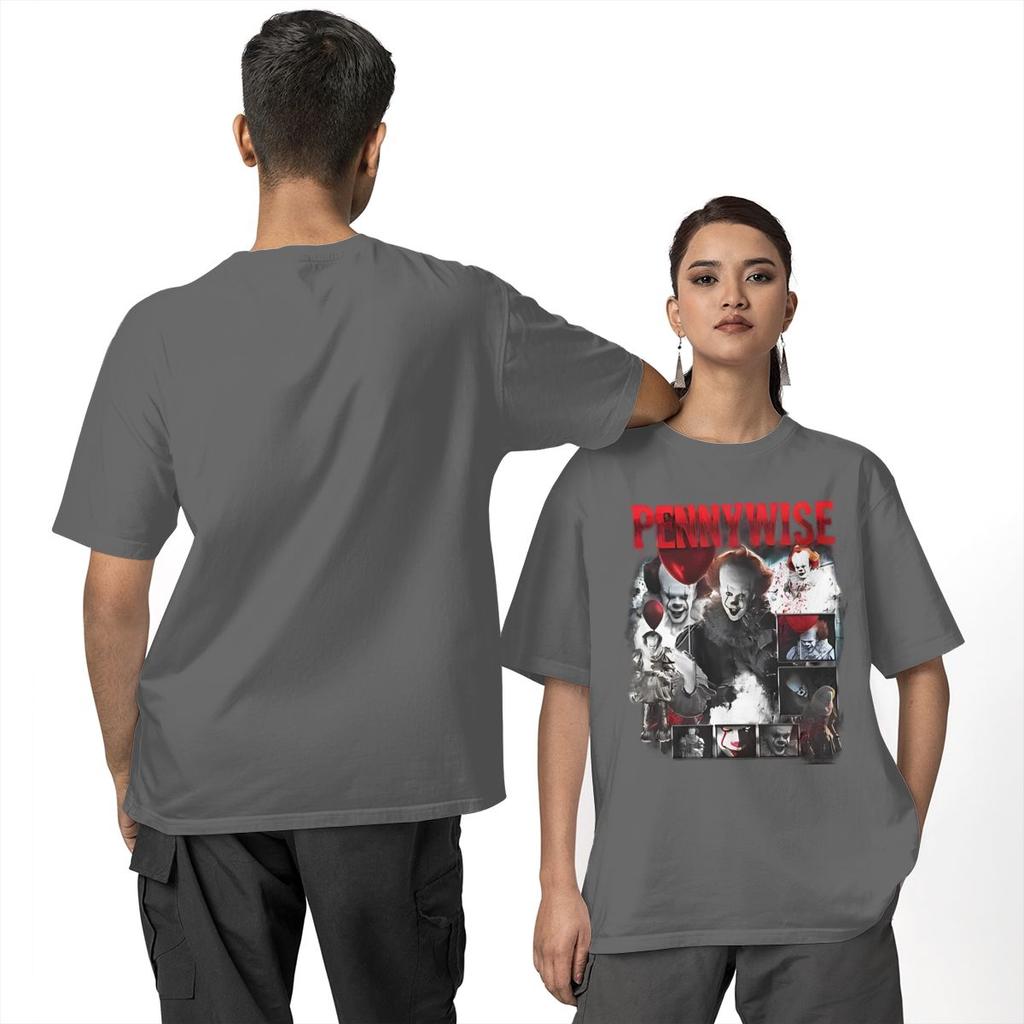Pennywise Horror T Shirt for Men Women 100% Cotton Vintage T-Shirts Round Neck Tee Shirt Short Sleeve Clothes Plus Size