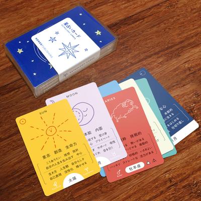 Carta de horóscopo, conjunto de 54 peçasLeitura de cartas oráculo de astrologia ocidental adivinhação [yohei fortune]