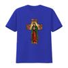 Mexican Serape Leopard Our Lady of Guadalupe Mexico T Shirt Vintage Washed Unisex Slightly Casual Homme Versatile Soft Fashion
