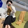 Autumn and Winter Korean Style Japanese Solid Color Knitted Pineapple Couple Students Versatile Thickened Warm Scarf