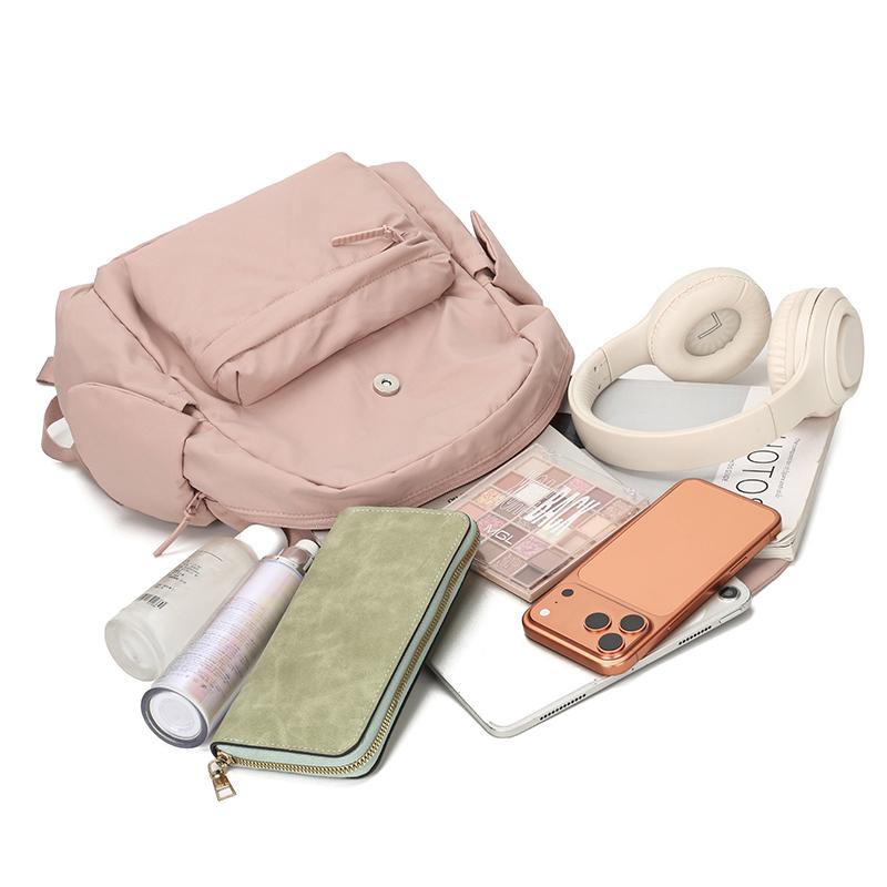 Sac à dos de couleur unie Léger Grande capacité pour unisexe