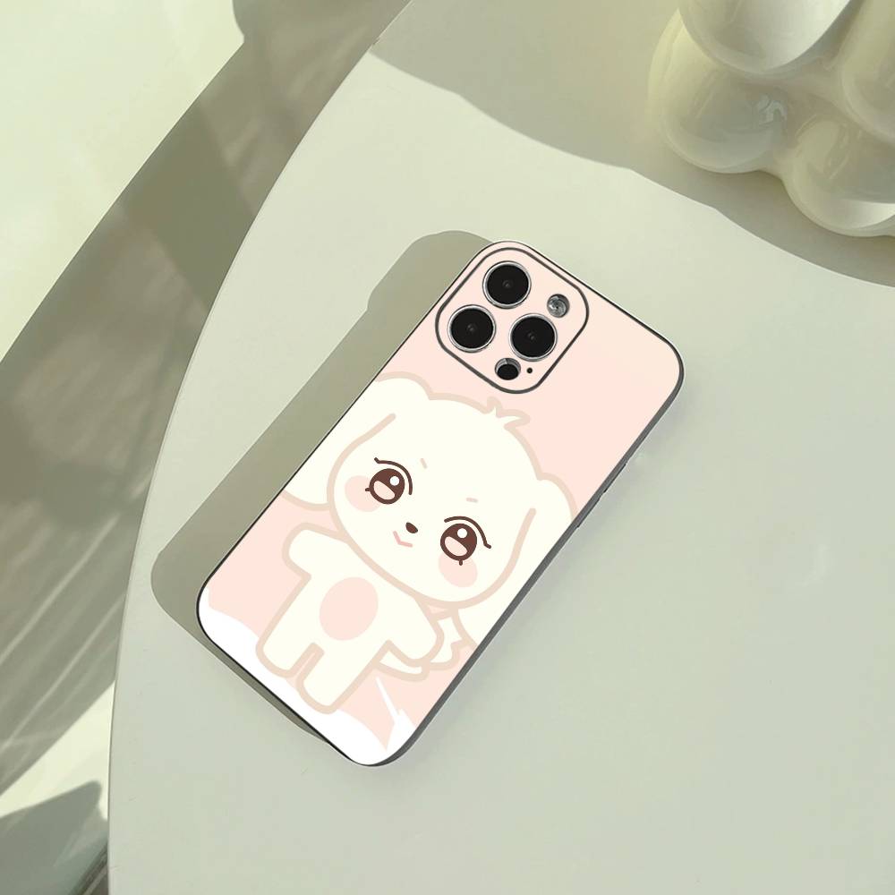 Cute-A-N-I-T-E-E-Z Phone Case For iPhone 17,16,15,14,13,12,11 Pro Max,16/15/14Plus,XS Soft Black Cover