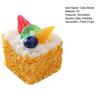 Simulation Square Cake Model Refrigerator Magnet Shredded Coconut Fruit Cake Desktop Decoration Photo Props
