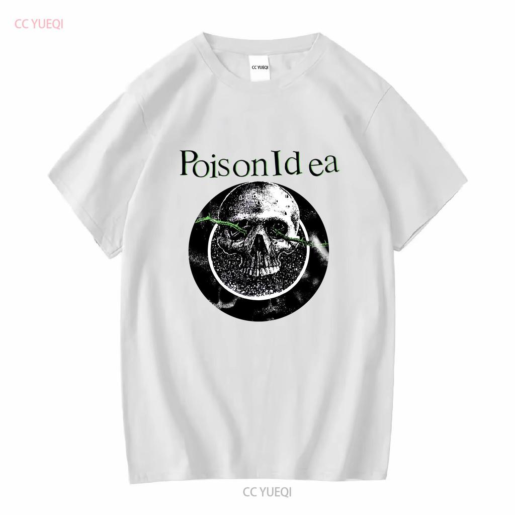 REPRINT 90 s Poison Idea band T shirt short sleeve tee NH9009 vintage Washed fashion Casual Stretched streetwear Slightly