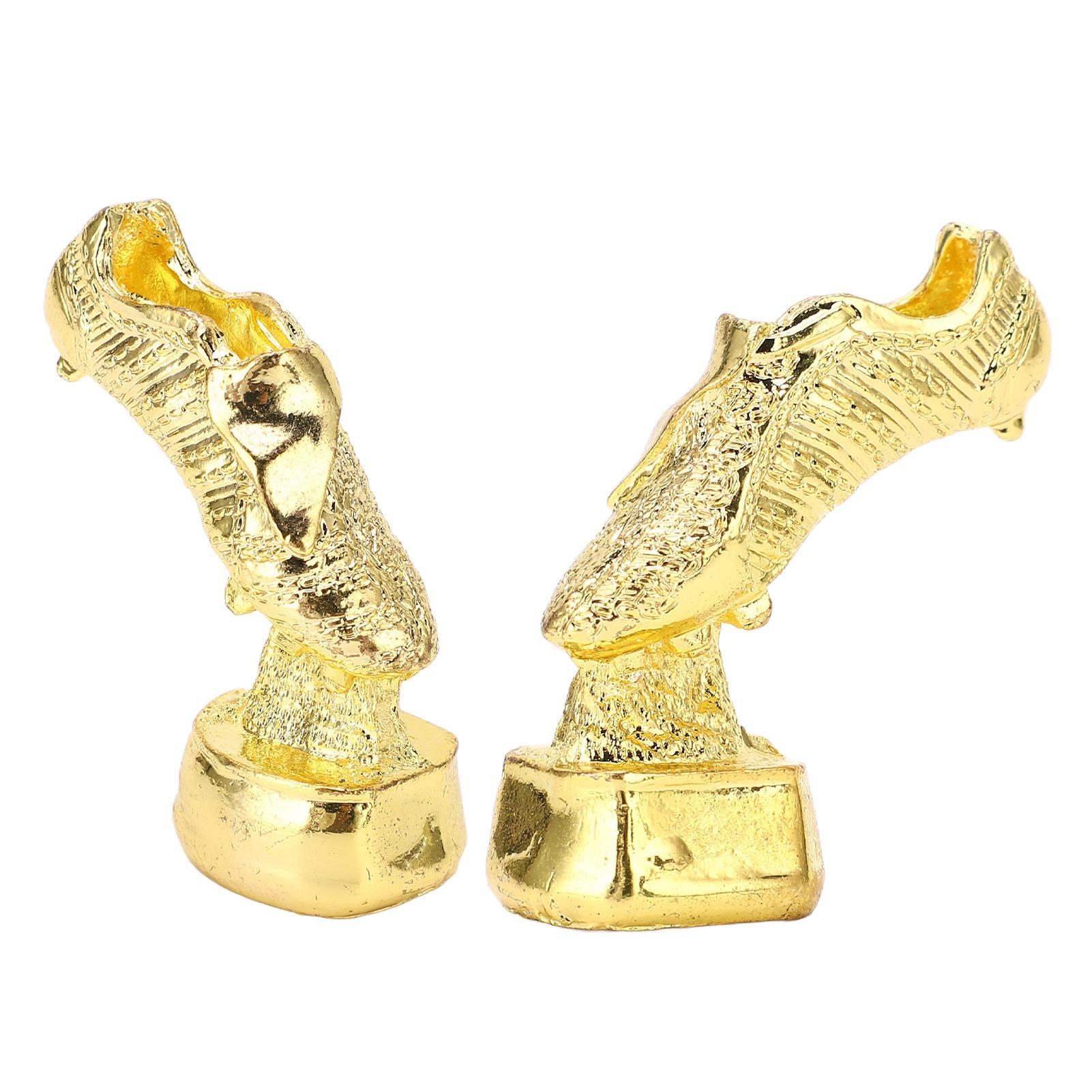 

Golden Boot Trophy Ornament Metal Award Model Football Fan Souvenir Decoration Gift