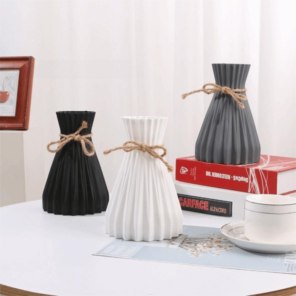 Rattan Anti-Ceramic Simplicity Flower Vase Plastic Flower Vase Ceramic Flower Pot Imitation Ceramic