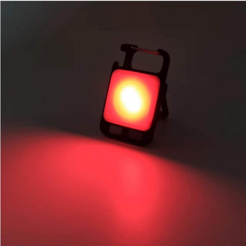6pcs 4 Modes Mini LED Flashlight Work Light Rechargeable Glare COB Keychain Light Portable Flashlight Outdoor Camping Small Light