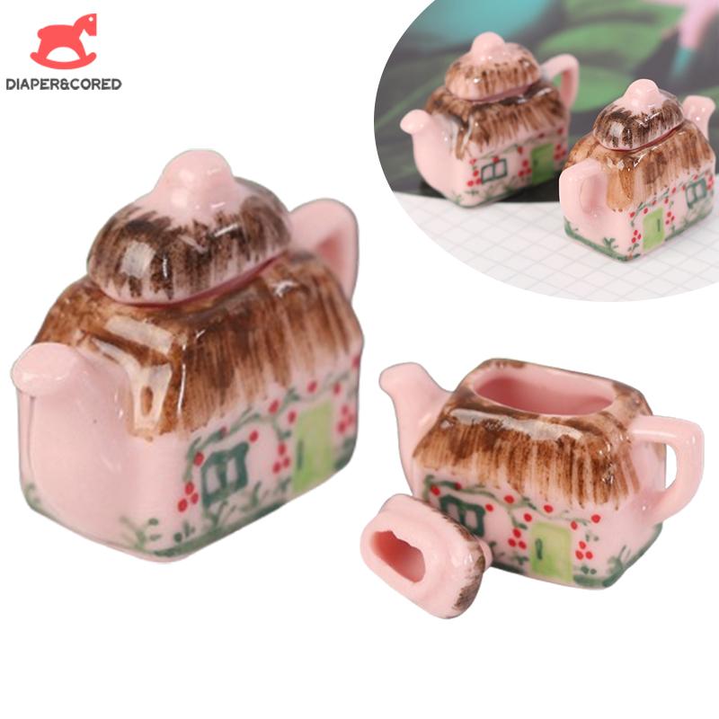 1/12 Lovely Porcelain Cup Water Kettle Tableware Miniature Dollhouse Miniatures Kitchen Toy Dollhouse Accessories