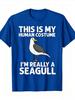 Unisexs Funny This Is My Huunisex Costume Seagull Print Tshirt Unisex Seagull Bird Lover Humor Graphic Casual Streetwear Tops