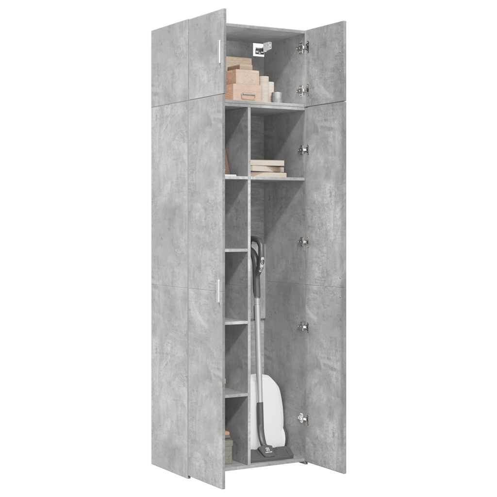 Vidaxl Cabinet, Concrete Grey, 70X42.5X225 Cm, Wood-Based Material