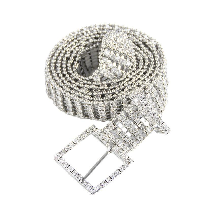 High-end Women's Waist Chain Rhinestone Full Diamond Chic Fashion Luxury Women's Shiny Belt