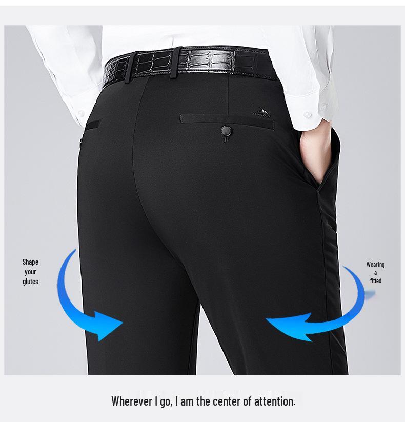 2026 Spring/Summer Men's Tencel Ice-Cool Casual Pants - Straight-Leg, Versatile Comfort for Middle-Aged Men