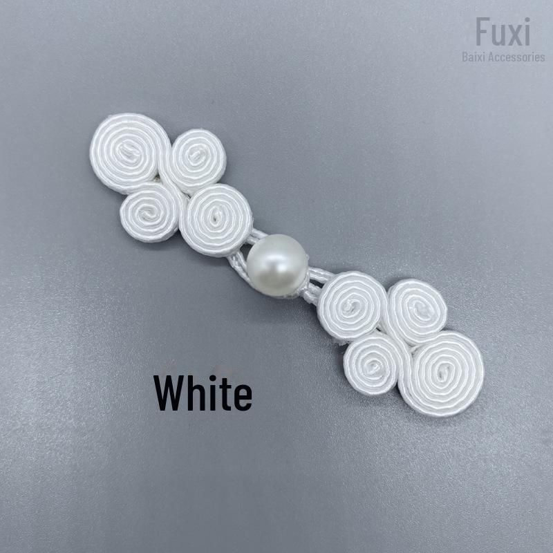 Baixi Clothing Accessories: Handmade Ribbon Woven Four-Wheel Pig Nose Bead Buttons