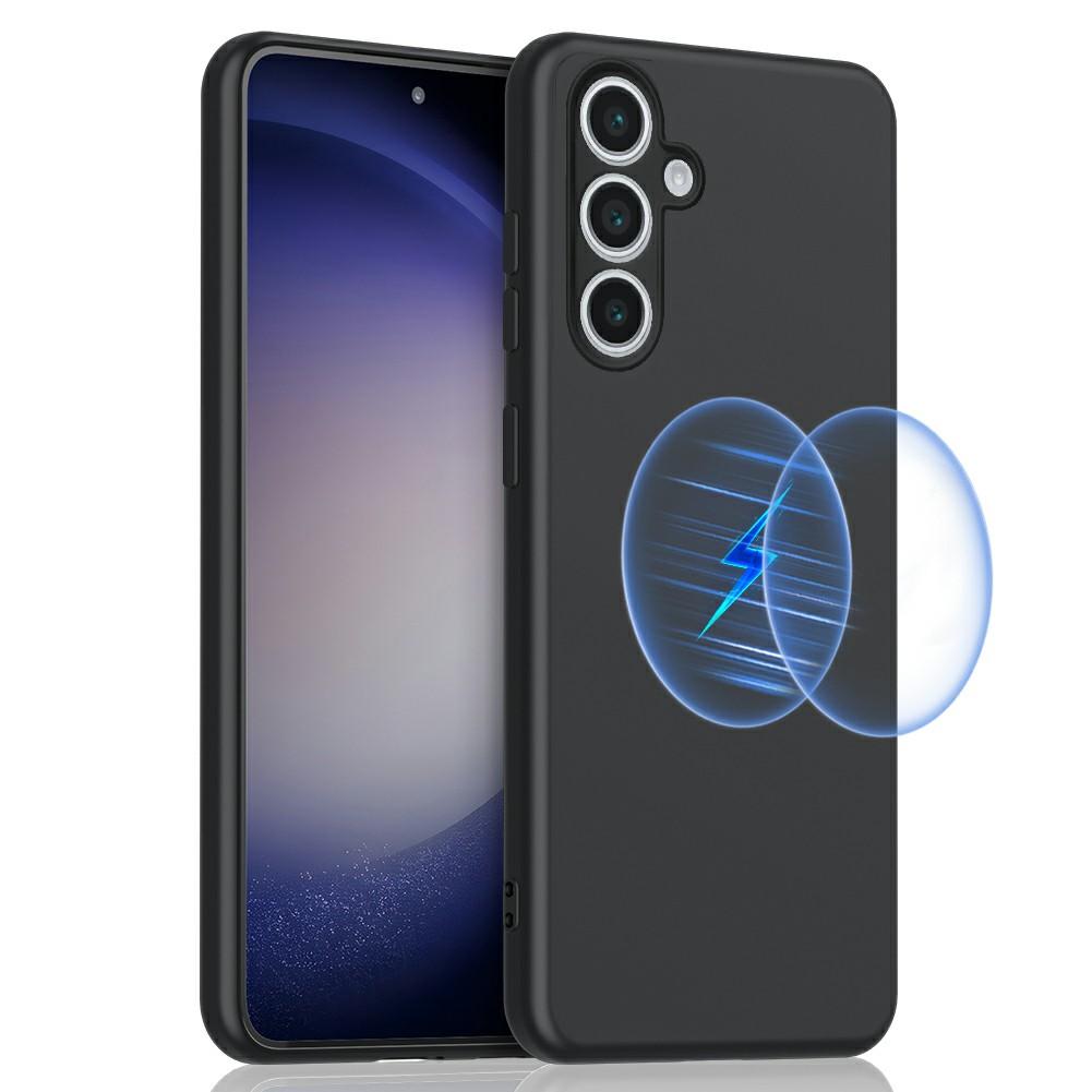 

Для Samsung Galaxy S25+ Чехол Совместимый с MagSafe Прорезиненный ТПУ Чехол для телефона A