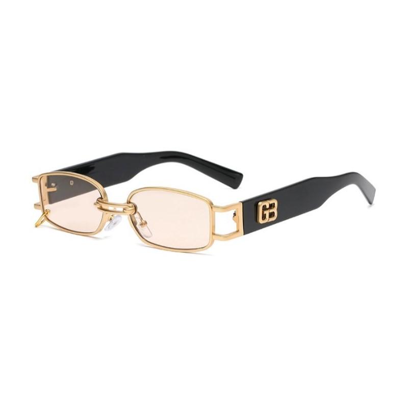 Newest Hip Hop Designer Sunglasses For Men And Women Rap Fashion Square Gold Metal Frame Luxury Woman Hiphop Glasses