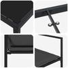 Garden Dining Set 9 pcs Black 200 x 80 x 73 cm