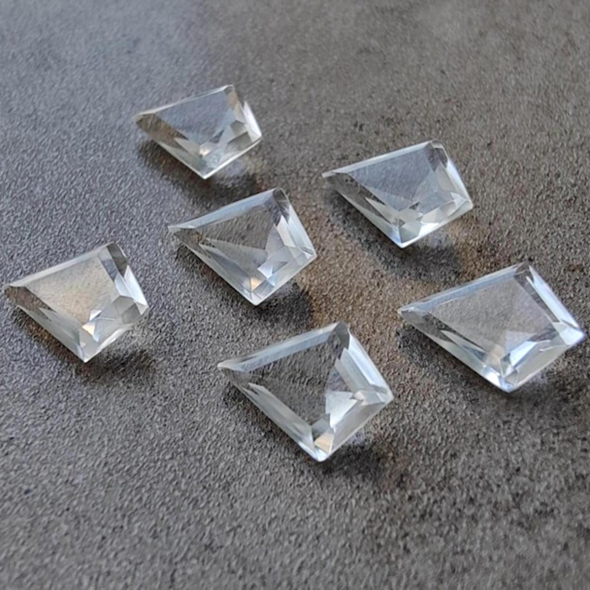 AAA Прозрачный Кристальный Кварц Форма Воздушного Змея Граненый Драгоценный Камень Калиброванный Необработанный Камень Натуральный Кварц Материал для Изготовления Ювелирных Изделий 5x10mm белый