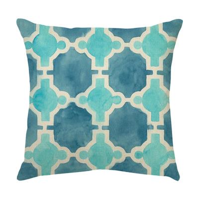Abstrakte Geometrie Buntes Druckmuster Kissenbezug für Zuhause Wohnzimmer Sofa Dekoration Kissen 45x45cm