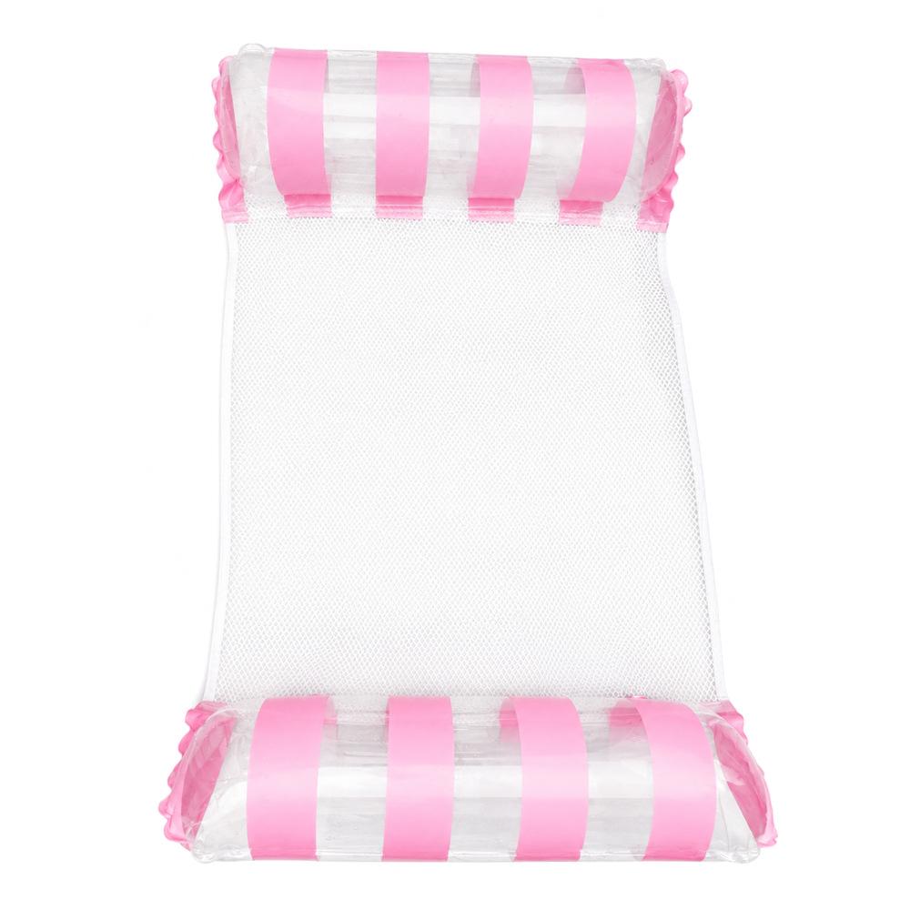 Inflatable Hammock Floating Chair with Backrest - Foldable Summer Pool Party Lounger.