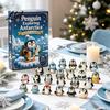 24 Day Countdown Box Antarctic Penguin Advent Calendar, 24-Day Winter with Cute Christmas Gift for Children Explorer Ornaments, 2D Acrylic
