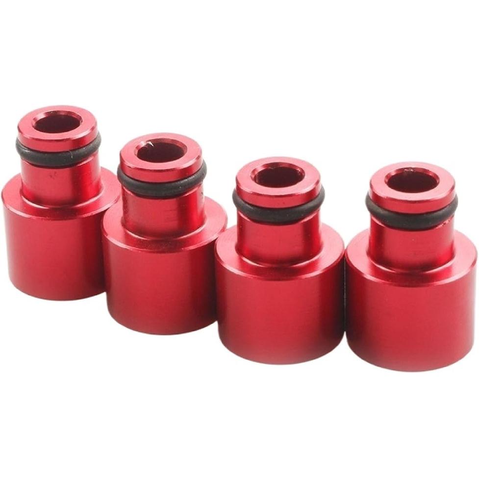4pcs Racing Fuel Injector Top Hats Adapters Compatible For Honda Civic and Compatible For Acura RDX Injectors To B16 B18 D16Z D16Y Engines