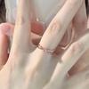 Star Trail Pink Diamond Women's Adjustable Open Ring: High-End Niche Design, Light Luxury, INS Cold Style