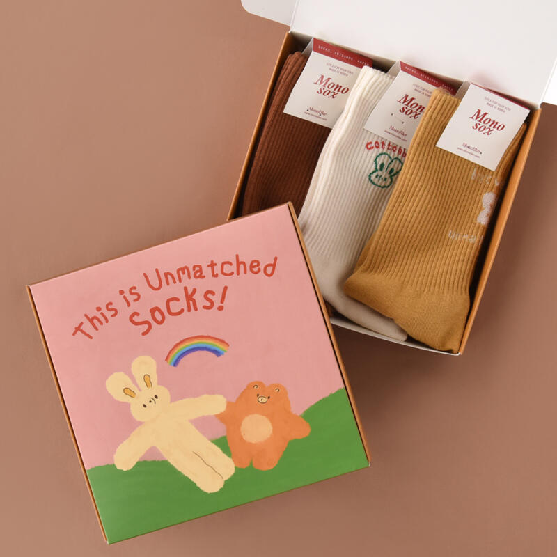 Monosocks 3-piece Gift Set - Unmatched Friends A
