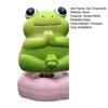 Car Ornaments Cute Rotating Frog Resin Dashboard Figurine Stress Relief Decoration with Strong Sticky Base Funny Accessory for Car Auto Motorcycle