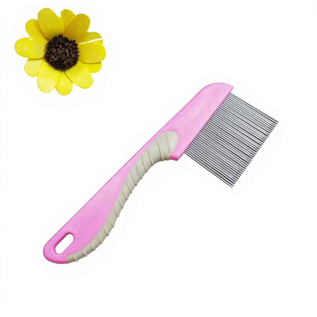 Stainless Steel Pet Dog Cat Anti Lice Fea Grooming Combs Tear Stain Removal Comb with Rounded Teeth