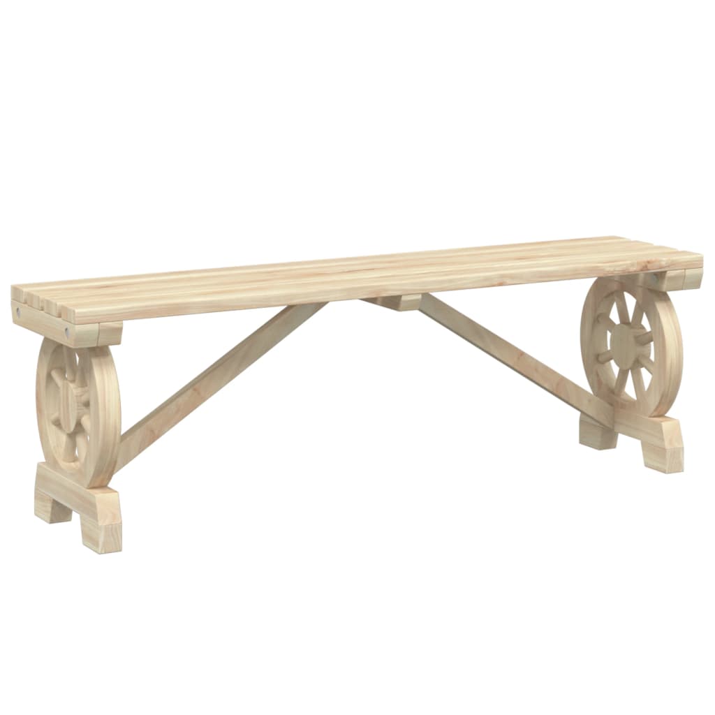 Vidaxl Garden Bench, 115 Cm, Solid Fir Wood