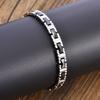 Newly Designed 7mm Wide Titanium Steel Ceramic Bracelet, Detachable and Adjustable, Precision Polished Stainless Steel Couple Ceramic Bracelet