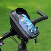 1 Stück Fahrradtasche Bunt Reflektierender Reißverschluss EVA Hartschale Wasserdicht Handy Touch Lenker Tasche Fronttasche