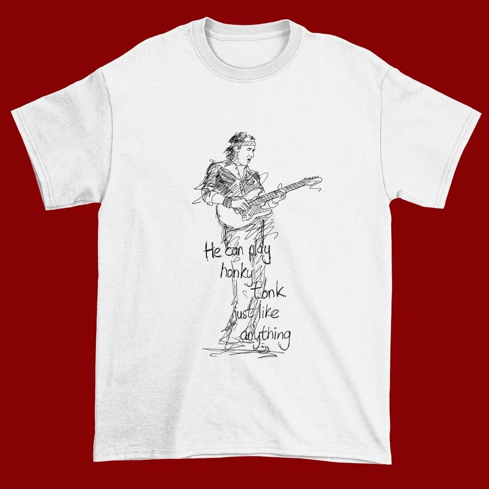 New Mark Knopfler Basic Art Short Sleeve White  All Size T-Shirt QQ378