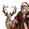 Santa Claus Desktop Ornaments Christmas Reindeer Tabletop Ornament, 2D Acrylic Lightweight Holiday Table Figurines Decor for Fireplace Living
