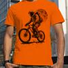Astronaut Ride Bicycle To the Moon Men Summer Short Sleeves Loose Oversized Tee Unisex Mountain Bike Sport Hipster Man Tees