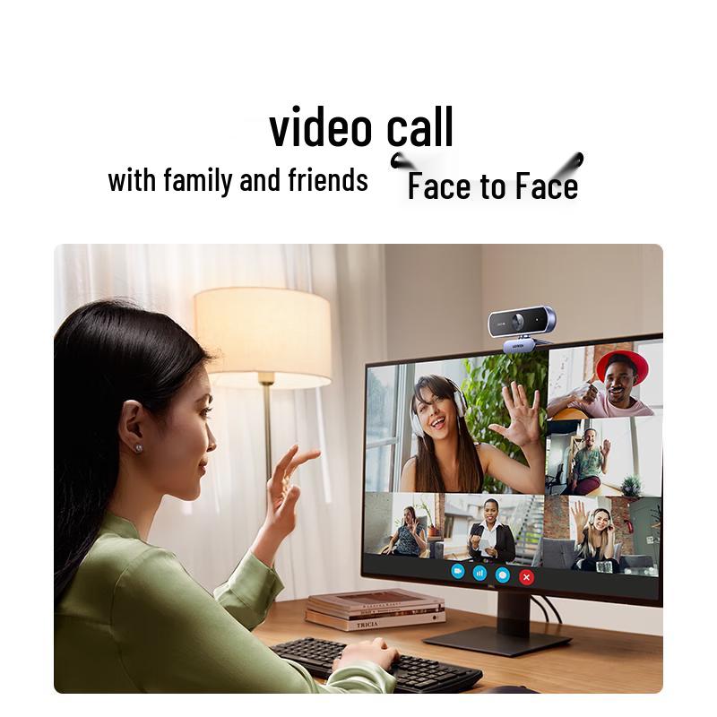 Ugreen 4K 8MP USB Webcam with Autofocus and Dual Mics (CN Version)