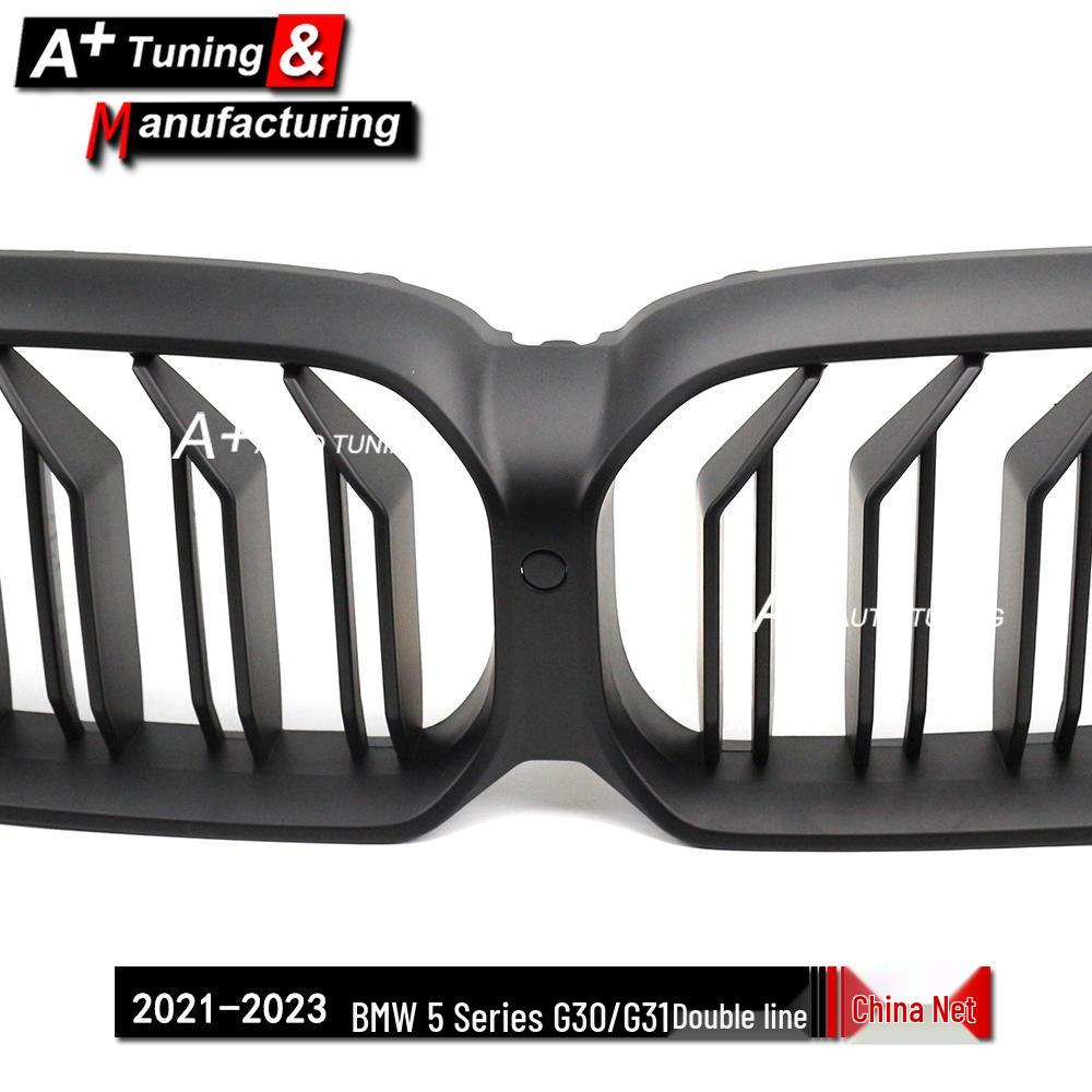 Matte Black Double-Line Grille for BMW 5 Series G30/G31 (2021-2023)