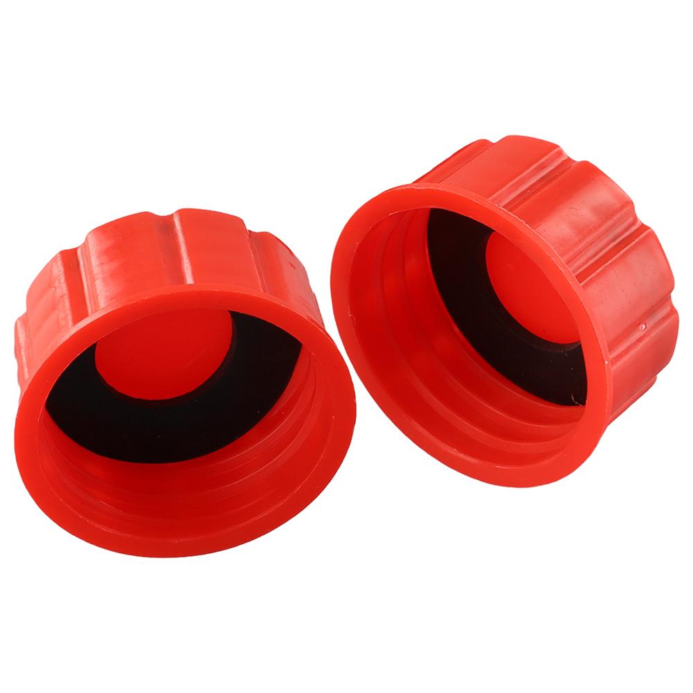 8PCS Solid Base Cap Kit 1.75" Red Coarse Thread Gas Can Replacement Gas Tank Solid Bottom Cap For Most Standard Opening Gas