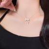 2024 Women's French Ballet Bow Pendant Necklace - Trendy Clavicle Accessory